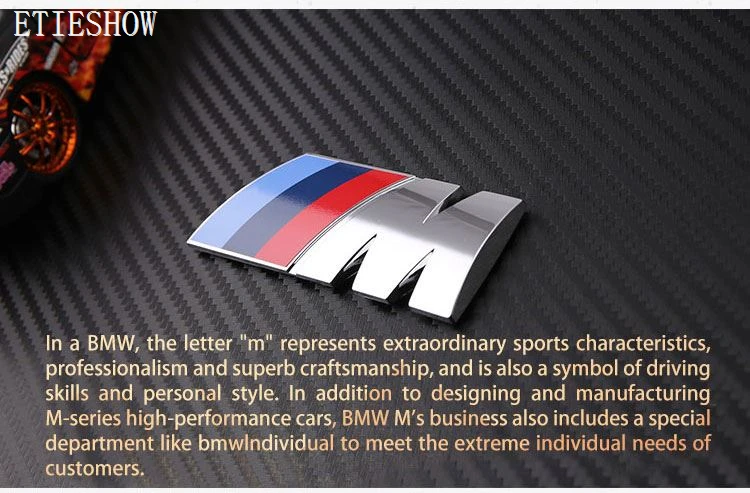 bmw performance ABS emblem with 3M back adhesive