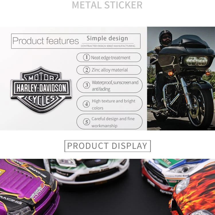 Harley zinc alloy metal sticker