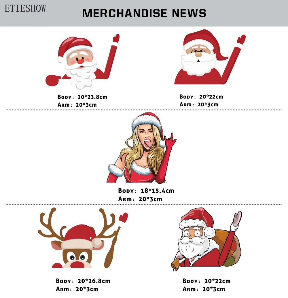 Christmas wiper tag car window decal sticker