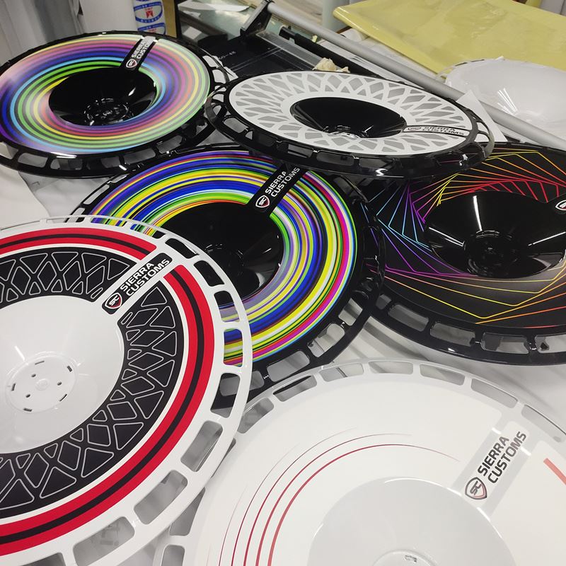 Wheel hub decals