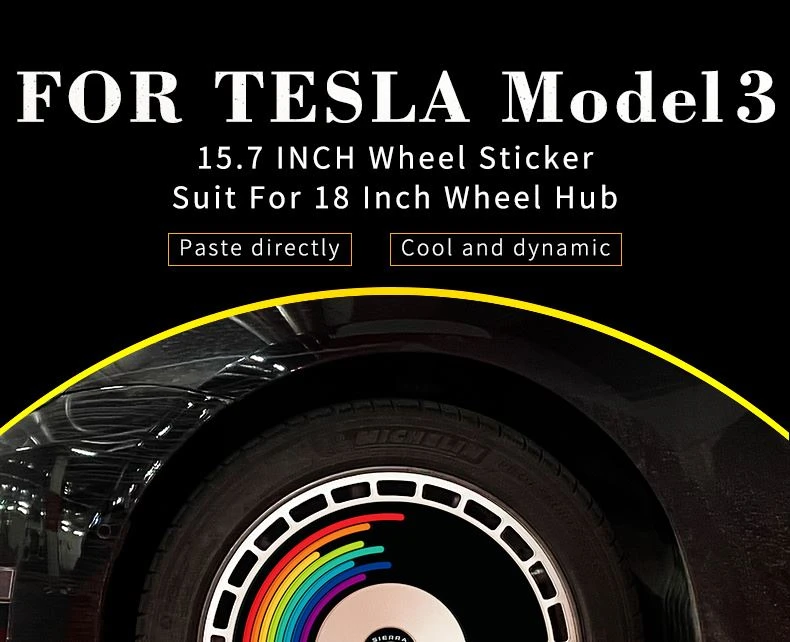 TESLA Wheel sticker1