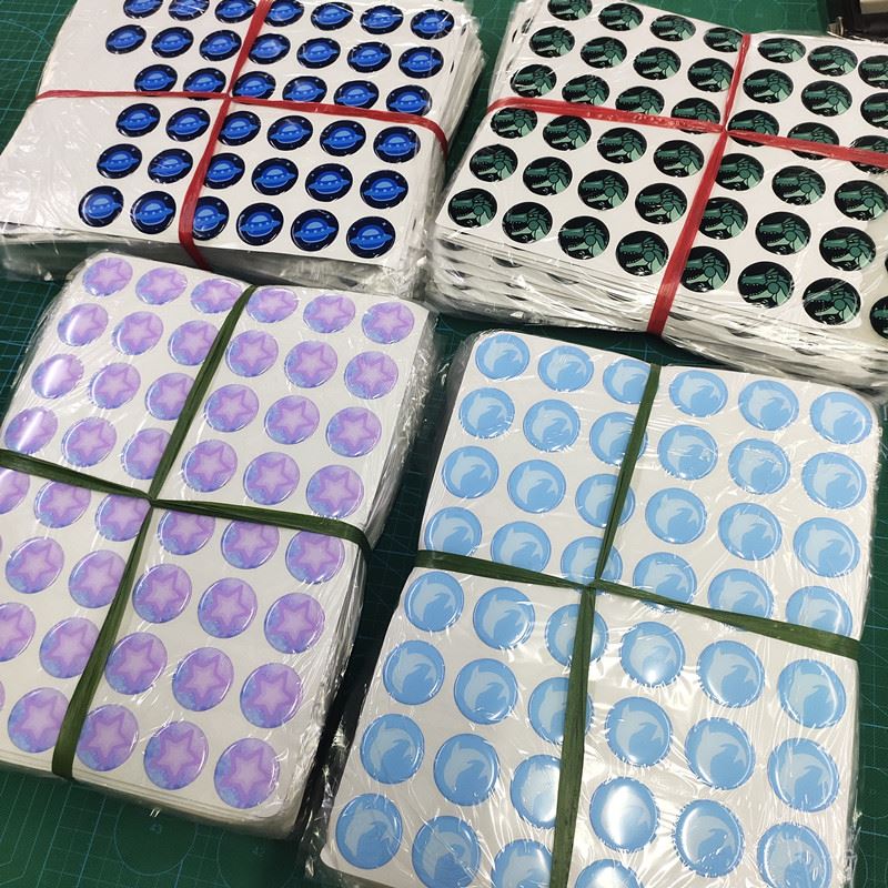 custom doming stickers