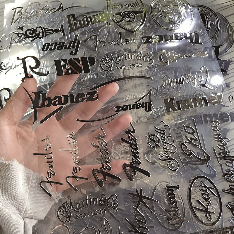 silver electroplated sticker