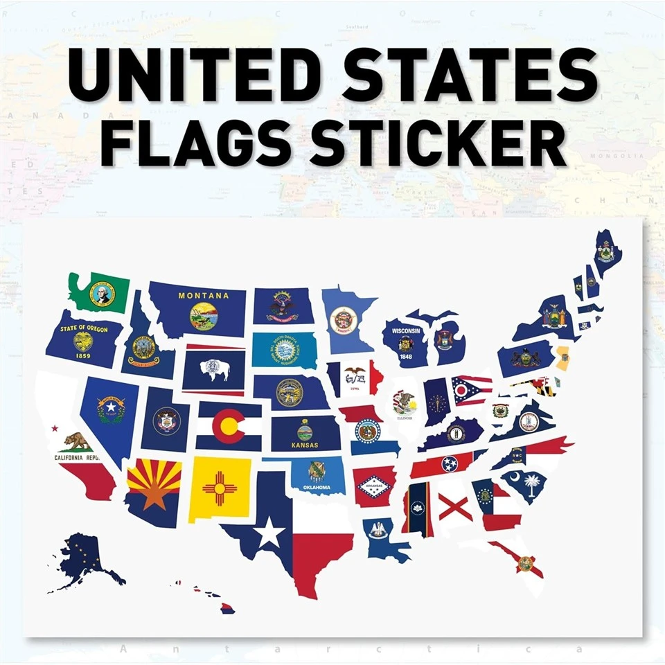 National Falg Sticker