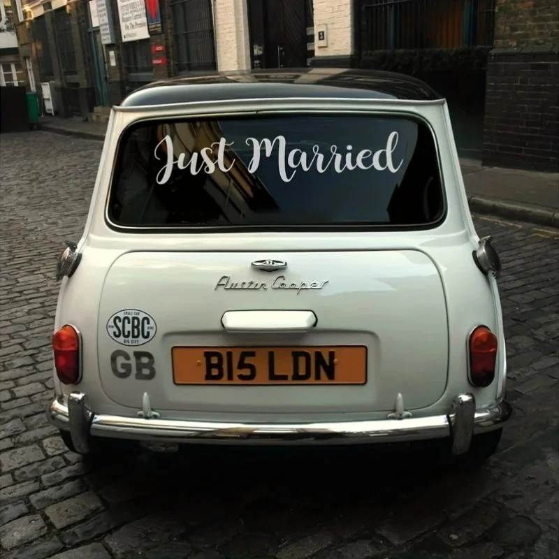 1 Set FunFrenzy Just Married Vinyl Decal Sticker suppliers
