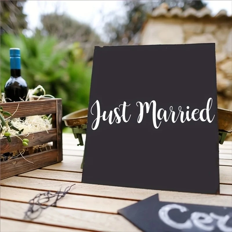 1 Set FunFrenzy Just Married Vinyl Decal Sticker best