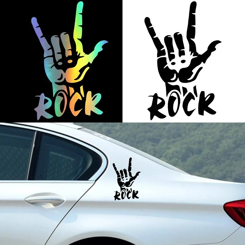 Three Ratels Rock Finger Funny Car Stickers suppliers