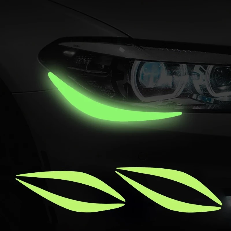 1PAIR CAR CAR PLEAL ملصقات مصباح أمامي مضاد للماء