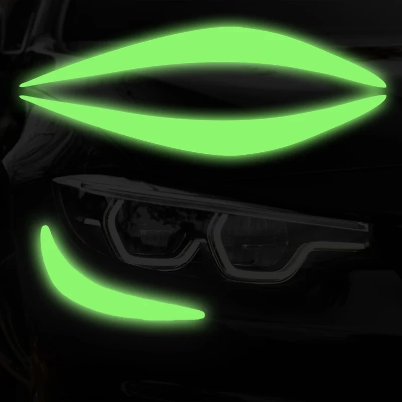 1Pair Car Glow Stickers Waterproof Auto Headlight factory