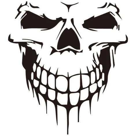 Car Skeleton Style Custom Size Decal