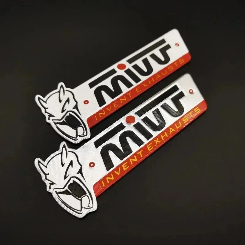 2PCS 3D Aluminum Heat-Resistant Motorcycle Sticker factory
