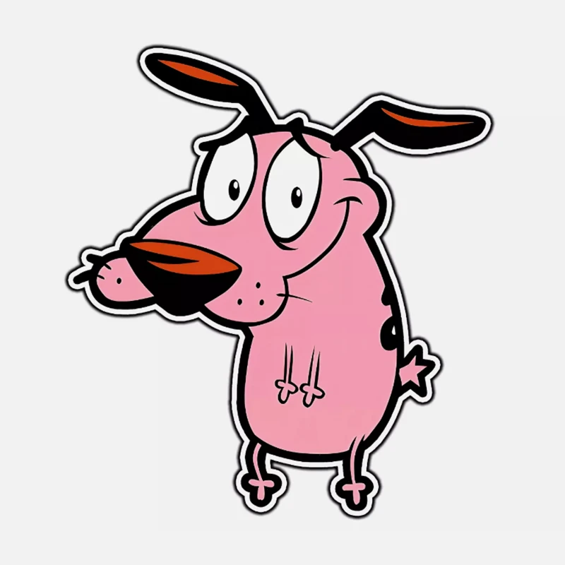 Cartoon Pink Prank Dog Decals