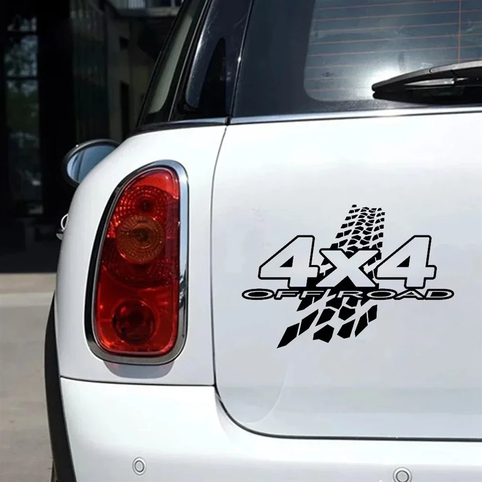 3D 4x4 على الطريق الطين ملصق مضحك