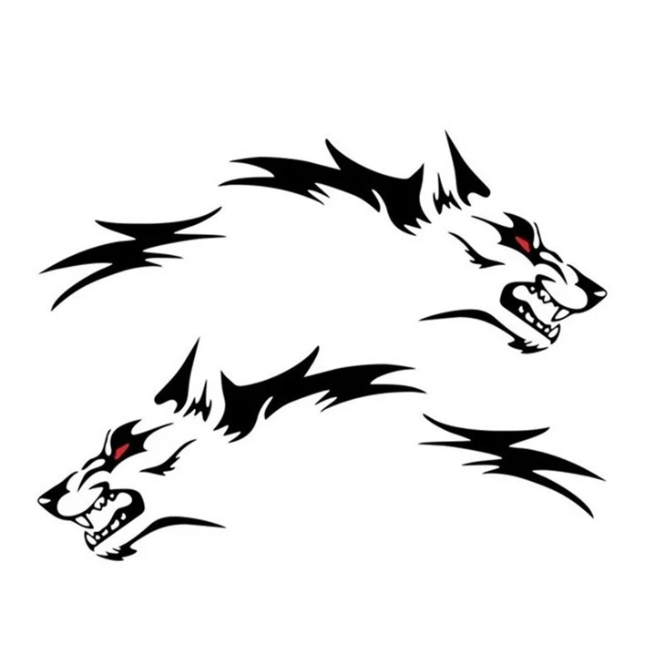 King Wolf Style Car Decal Sticker