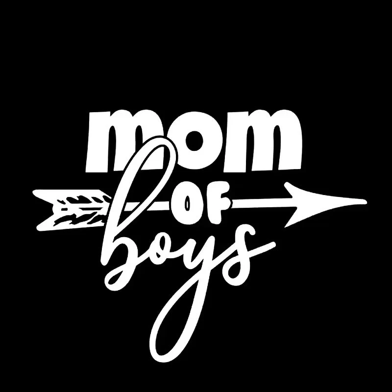 Boy And Mom Car Window Bumper Sticker