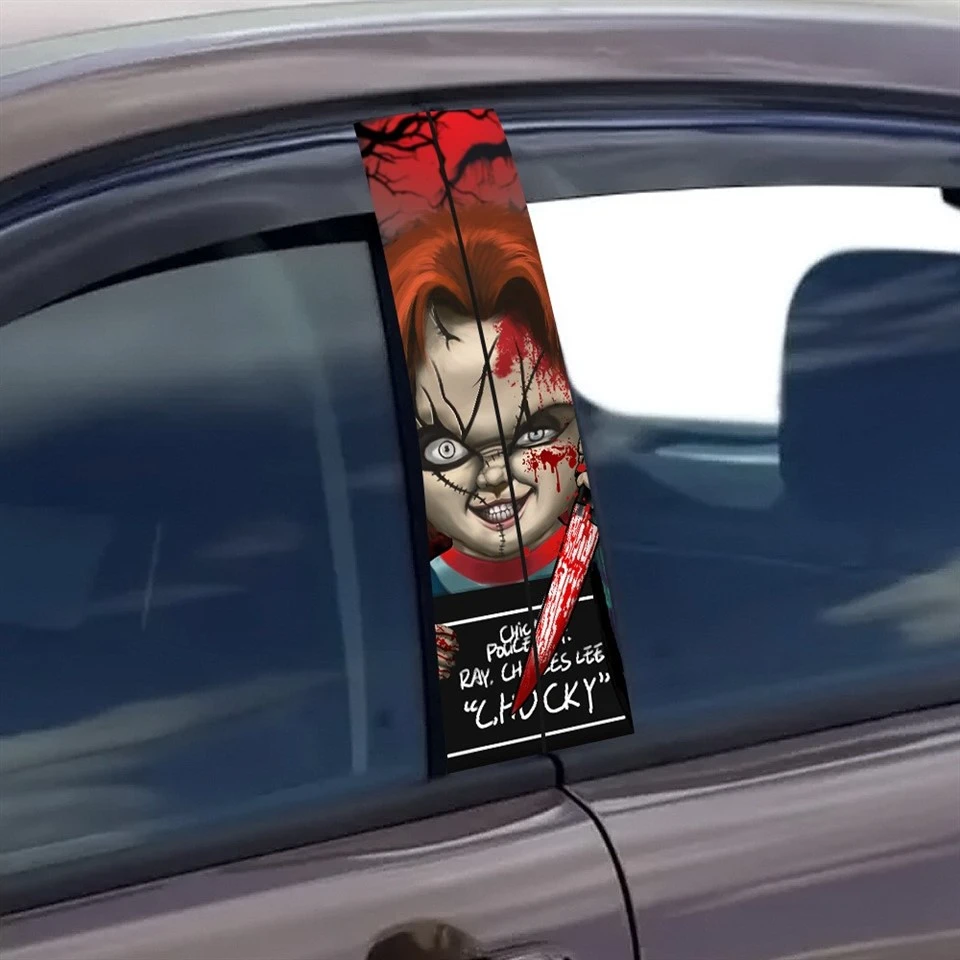 Car B Pillar Decal Sticker Joker Pattern