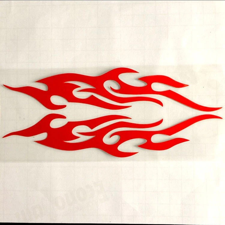 Fire Pattern Car Rear Mirror Waterproof Sticker