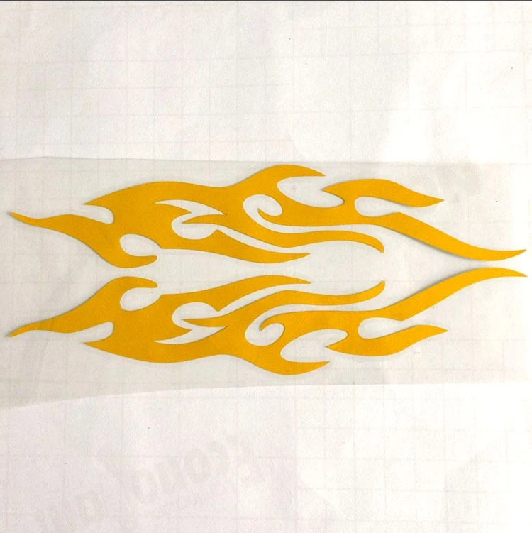 Fire Pattern Car Rear Mirror Waterproof Sticker