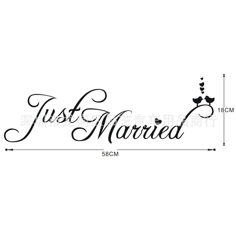 Beautiful Letters Car Window Dacal Sticker