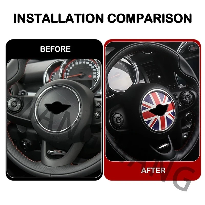 ملصق عجلة قيادة السيارات لـ Mini Cooper