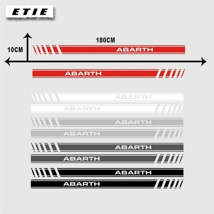 Car Stickers Bar Stripe Bar Body FIAT ABARTH 500 PUNTO Stickers