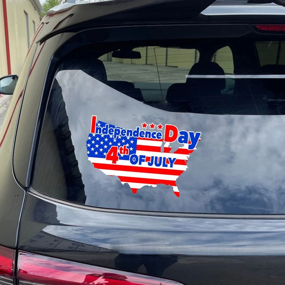 Car Window Sticker USA Flag Style