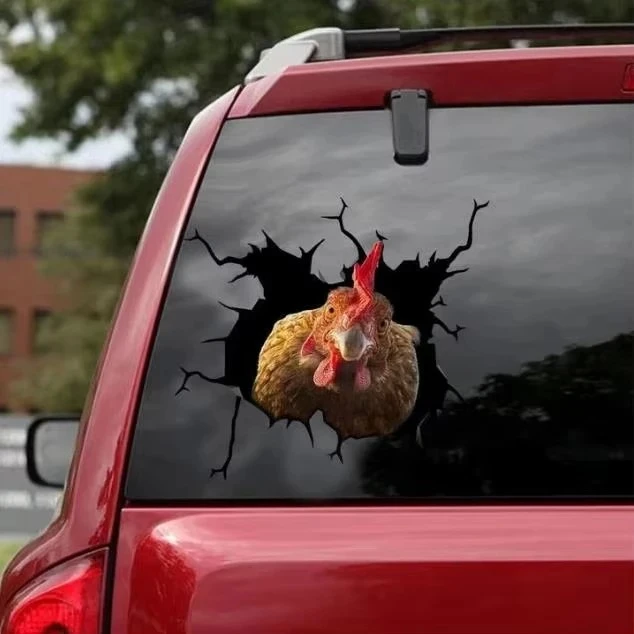 Cartoon 3D CHICKEN CAR STICKER For Car price