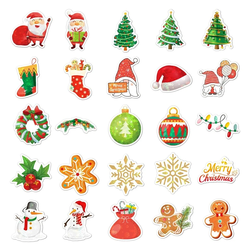 Christmas Stickers Holographic Laser Festival best