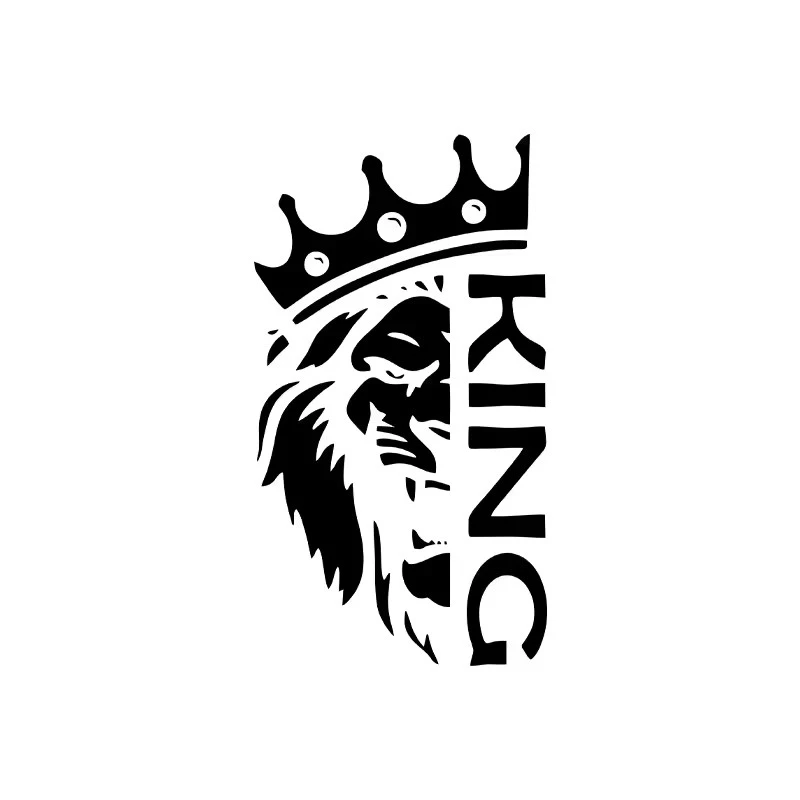 Crown Lion King Vinyl Sticker For Car