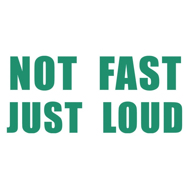Car Window Sticker Not Fast Just Loud