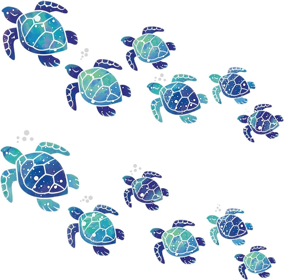 Blue Ocean Turtle Decal Sticker