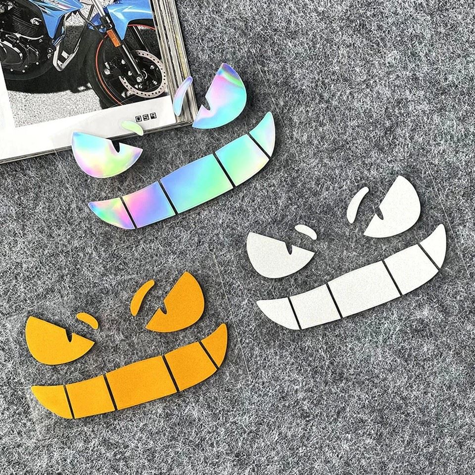 Demon Grin Reflective Moto Stickers factory