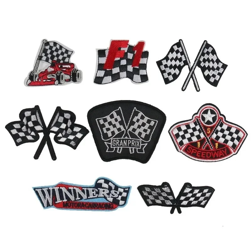 F1 RACING SCHERED FLAG DLACK DOSTER