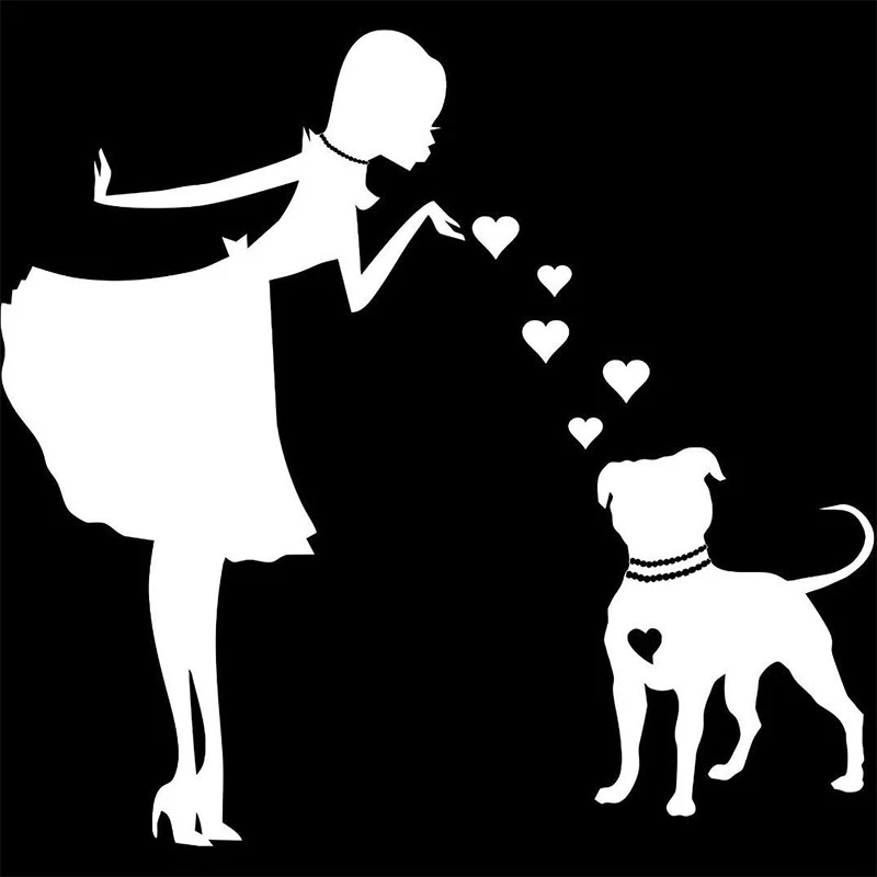 Beauty Love Dog Pet Sticker