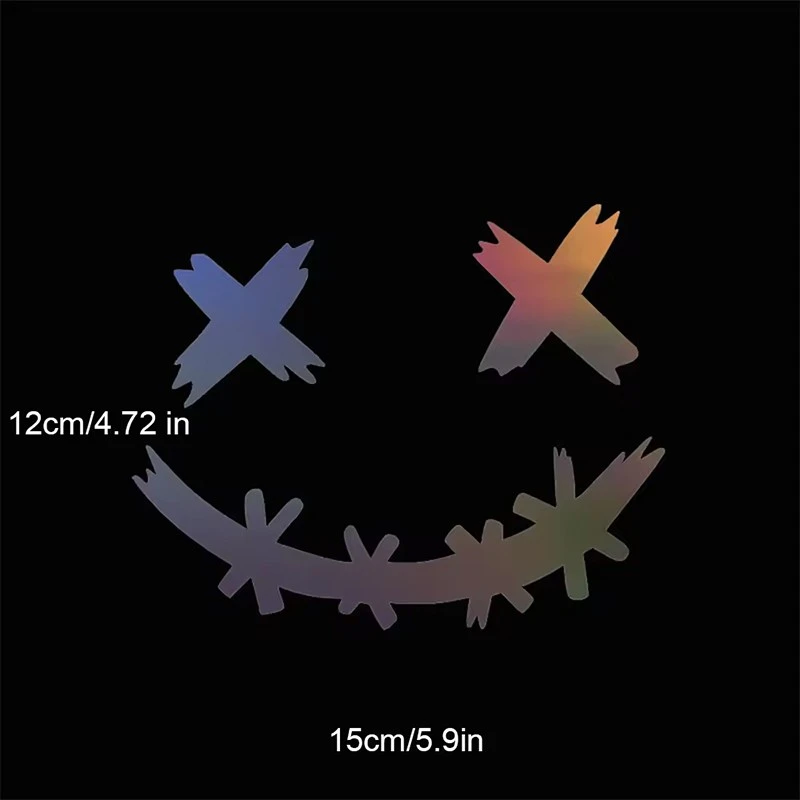 Demon Smiling Face Decal For Helmet