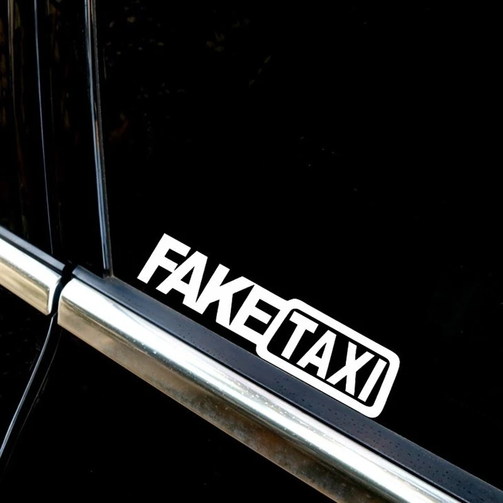 Fake Taxi Car Window Decal Letters