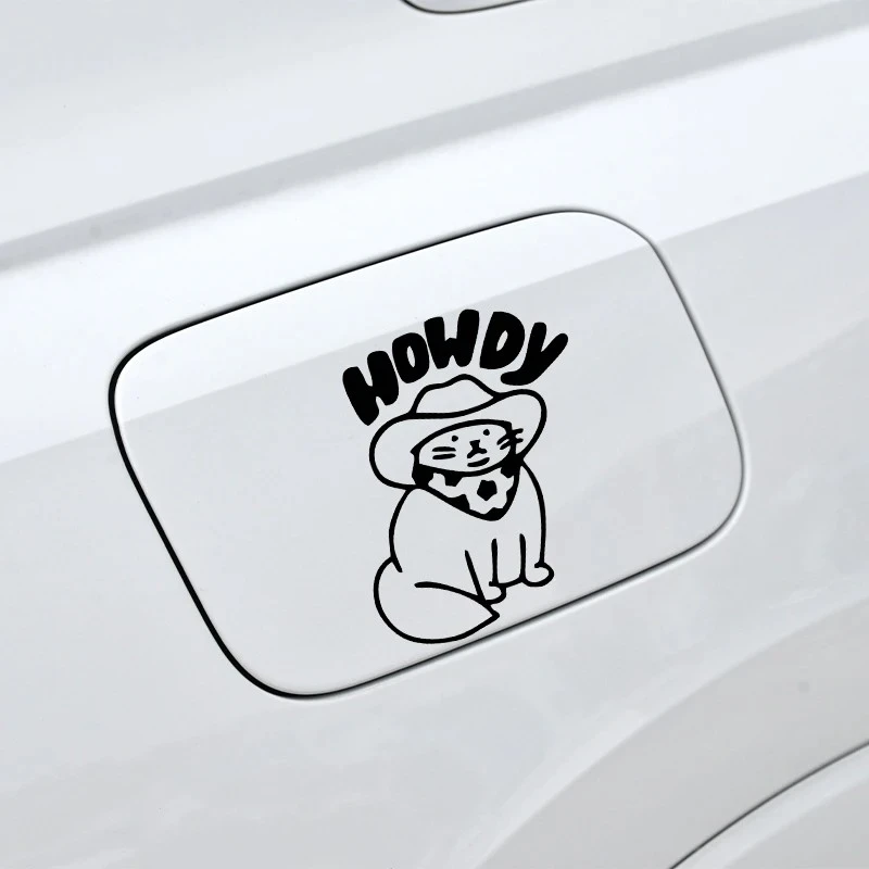 Funny Car Decals Howdy Cat Design Car Window Stickers factory