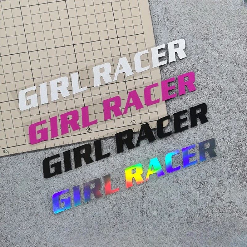 ملصقات الدراجات النارية للفتاة Racer لنافذة السيارة