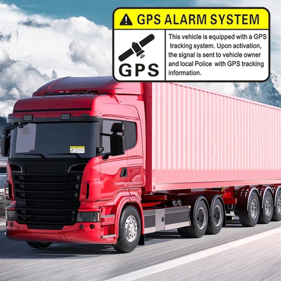 ملصقات تحذيرية للسيارة بنظام تحديد المواقع العالمي (GPS).