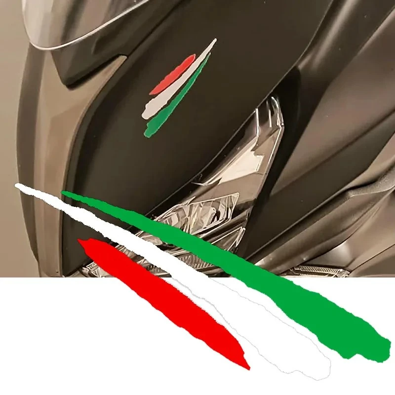 إيطاليا العلم ملصق دراجة نارية فينيل صائق مقاوم للماء