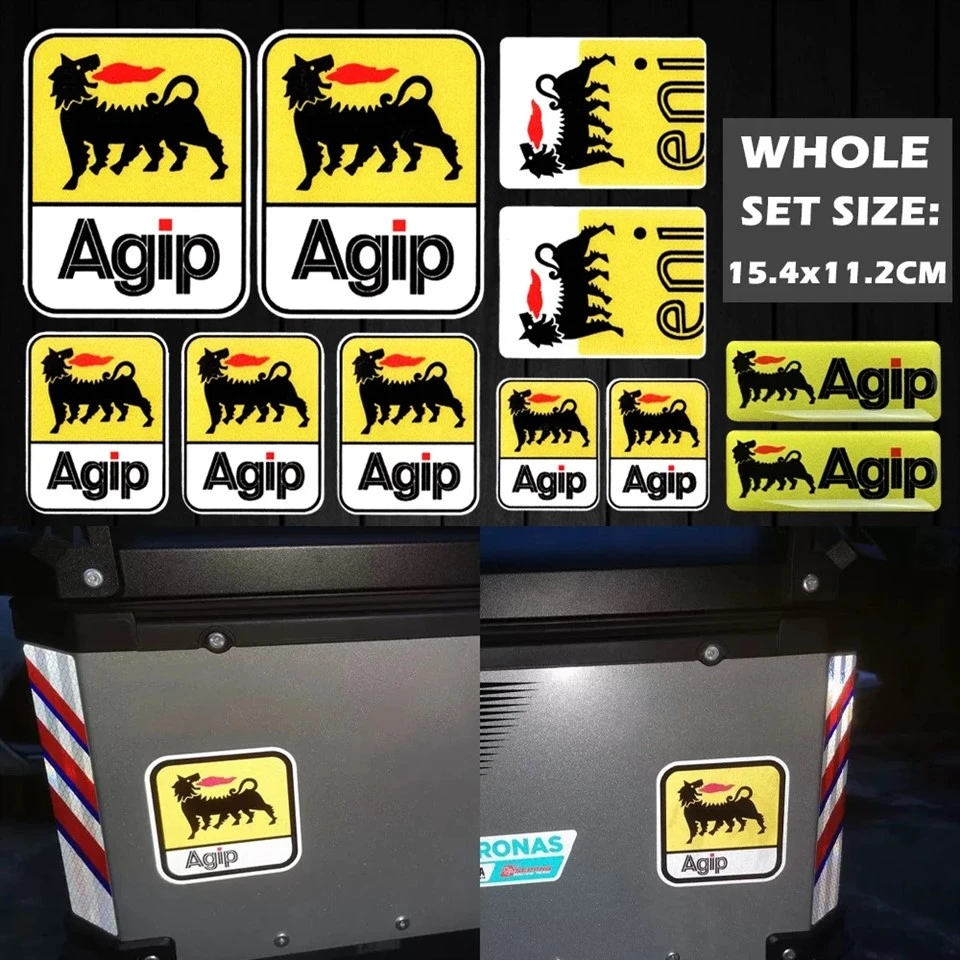 ملصقات الدراجات النارية Agip eni زيت للدراجات النارية