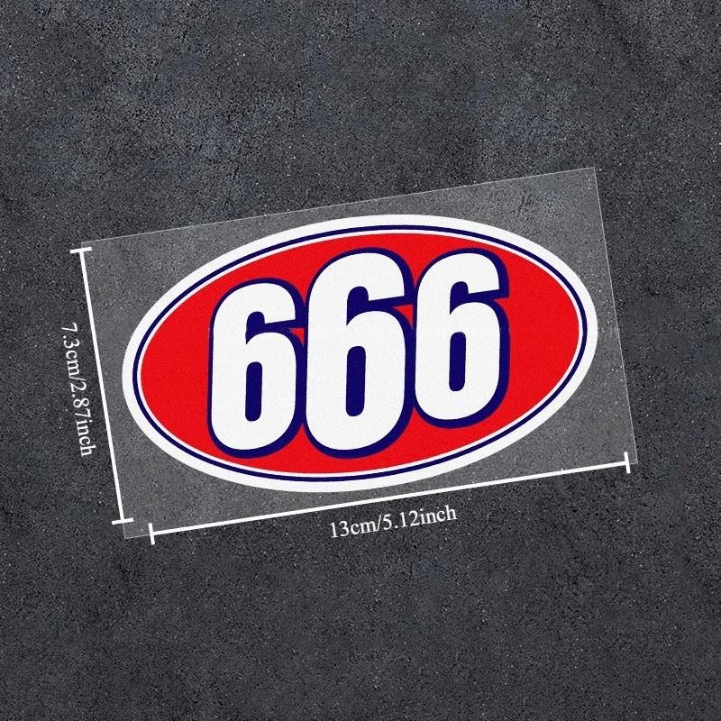 Number 666 Funny Motorcycle Sticker factory