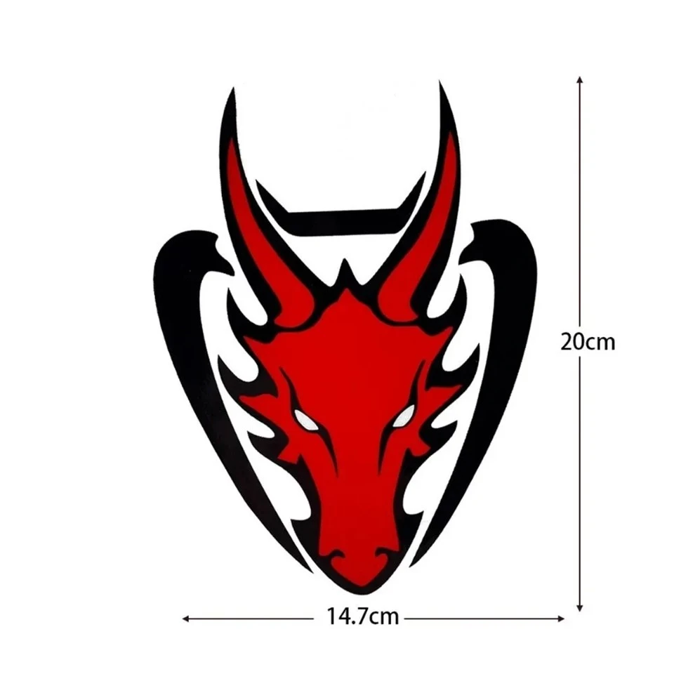 Red Dragon Head Reflective Motorcycle Stickers suppliers