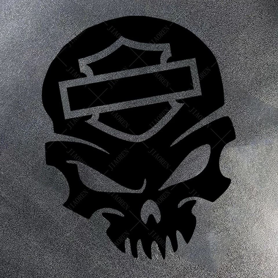 Skull Pattern Vinyl Motorcycle Sticker