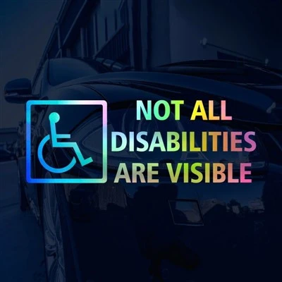 "ليست كل الإعاقات مرئية" شارات السيارة