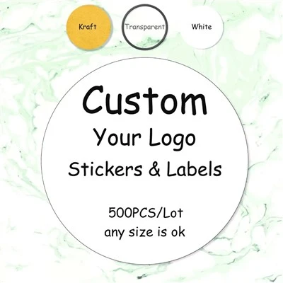 500 PCS ملصقات شعار ملصق ملصق مخصص