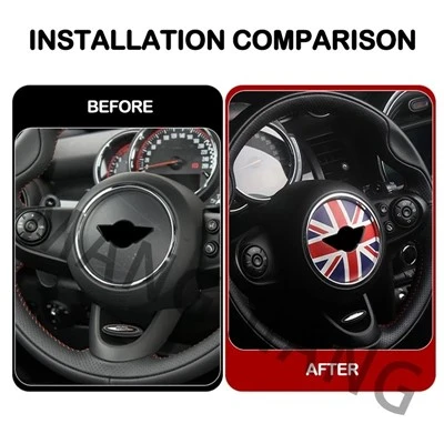 ملصق عجلة قيادة السيارات لـ Mini Cooper
