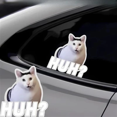 ملصق دراجة نارية تشوه Cat مضحك للسيارة