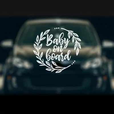 ملصقات ملونة على متن الطائرة على متن سيارة خلفية للسيارة