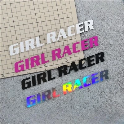 ملصقات الدراجات النارية للفتاة Racer لنافذة السيارة